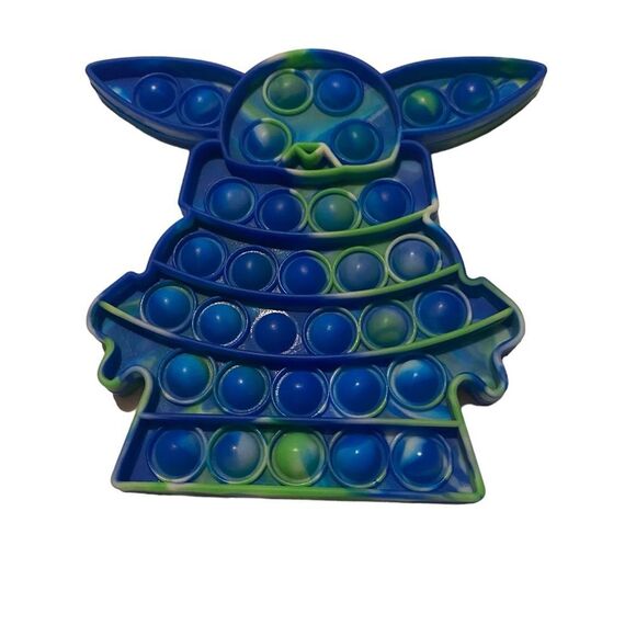 Yoda Blue Green Pop It Fidget Toy - Picture 1 of 4